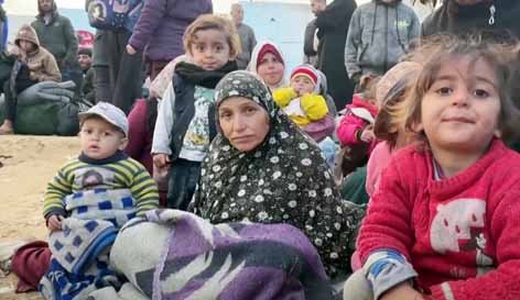 Palestinian citizens gather in Gaza, marking a powerful return and showing resilience in the face of adversity.