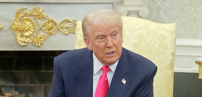 President Donald Trump defends tariff measures amid global trade war, emphasizing economic strategy and national interests.
